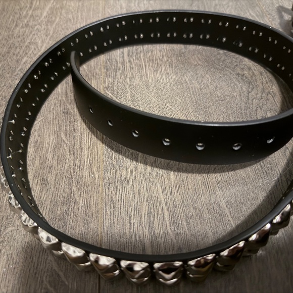 Two Row Pyramid Stud Belt - Picture 6 of 7